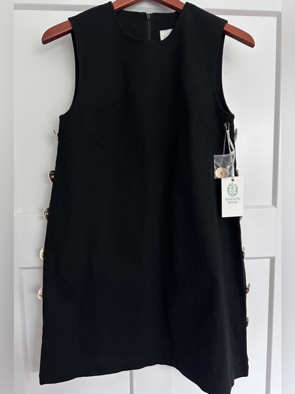 Tuckernuck Black Twill Button Bitsy Dress by Hyacinth House | XS | NWT - Picture 6 of 11
